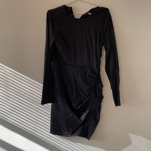 NWT Veronica Beard Black Rula Ruched Dress, Sz 6